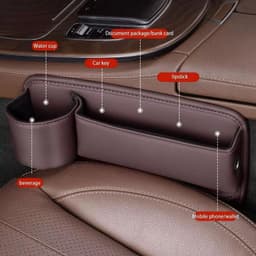 image-Car Seat Storage, New Upgraded Car Seat Storage Box With Cup Holder, Seat Gap Storage Box, Cup Holder Gap Bag For Car, Adjustable Car Seat Storage Box