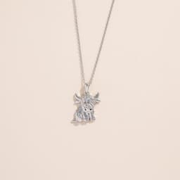 image-Highland Cow Necklace Anklet for Women 925 Sterling Silver Cow Crystal Necklace