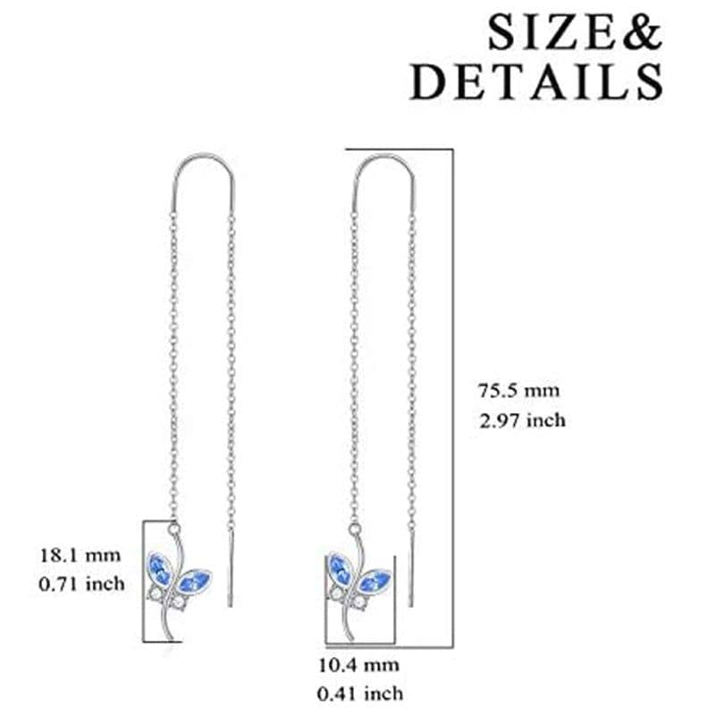image-Butterfly with Simulated Crystal from Austria in White Gold Plated Sterling Silver