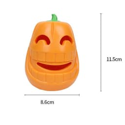 image-Interactive Dog Chew Toy Halloween Pumpkin Shaped, Treat-Dispensing Funnel Toy For All Breed Sizes, Durable Thermoplastic Rubber Pet Puzzle Toy For Teething And Boredom