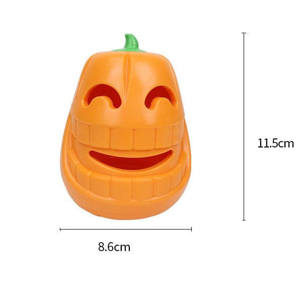 image-Interactive Dog Chew Toy Halloween Pumpkin Shaped, Treat-Dispensing Funnel Toy For All Breed Sizes, Durable Thermoplastic Rubber Pet Puzzle Toy For Teething And Boredom