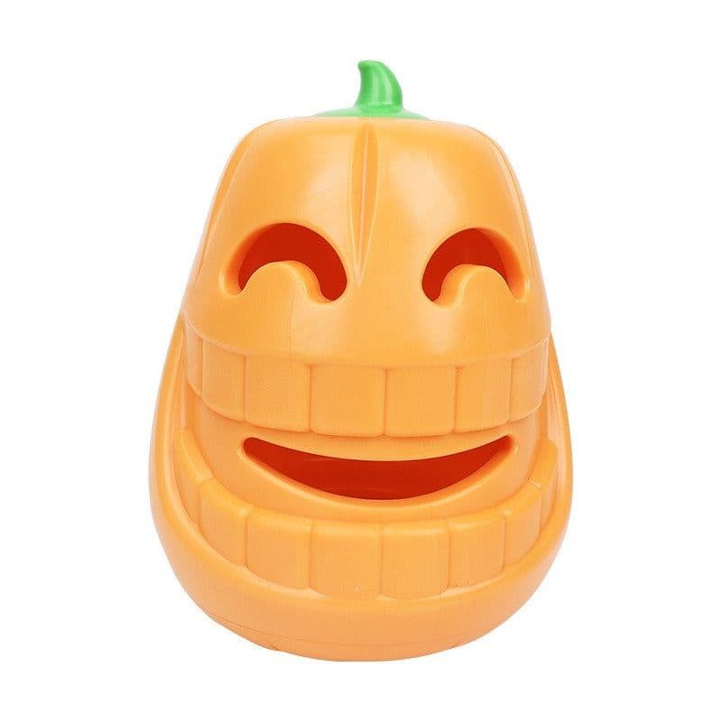 image-Interactive Dog Chew Toy Halloween Pumpkin Shaped, Treat-Dispensing Funnel Toy For All Breed Sizes, Durable Thermoplastic Rubber Pet Puzzle Toy For Teething And Boredom