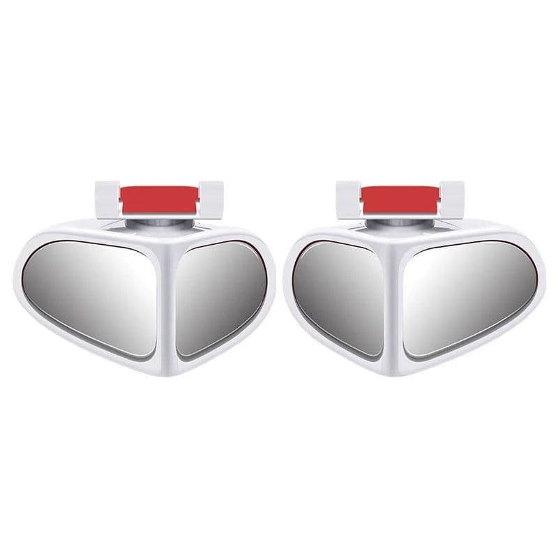 image-Car Reversing Small Round Mirror Front And Rear Wheel Wide-Angle Mirror Double-Sided Auxiliary Rearview 360 Adjustable Wide Angle Side Rear View Mirror For Car