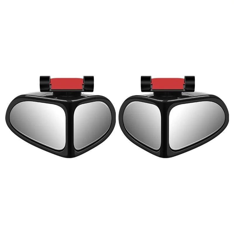 image-Car Reversing Small Round Mirror Front And Rear Wheel Wide-Angle Mirror Double-Sided Auxiliary Rearview 360 Adjustable Wide Angle Side Rear View Mirror For Car