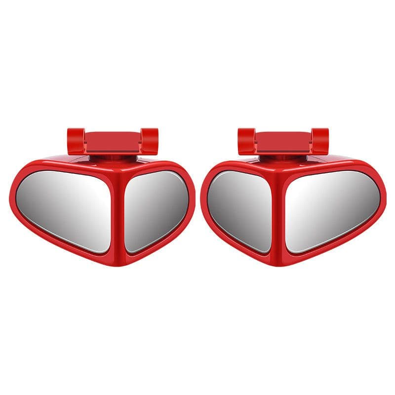 image-Car Reversing Small Round Mirror Front And Rear Wheel Wide-Angle Mirror Double-Sided Auxiliary Rearview 360 Adjustable Wide Angle Side Rear View Mirror For Car