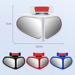 image-Car Reversing Small Round Mirror Front And Rear Wheel Wide-Angle Mirror Double-Sided Auxiliary Rearview 360 Adjustable Wide Angle Side Rear View Mirror For Car