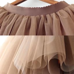 image-Black Tulle-Layered High-Waist A-Line Skirt, Women's Tutu Skirt Mesh Splicing Skirt Multi-layer Cake A-line Pleated Skirt Fairy Skirt