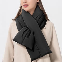 image-Men Women Winter Scarves Solid Color Anti Splashing Scarf, Casual Trendy Versatile Cross Neck Scarf Warm Adjustable Thermal Ski Neck