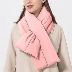 image-Men Women Winter Scarves Solid Color Anti Splashing Scarf, Casual Trendy Versatile Cross Neck Scarf Warm Adjustable Thermal Ski Neck