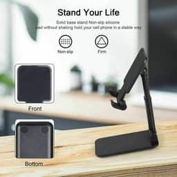 image-Cell Phone Stand Tablet Mount Fordable Desktop Holder Cradle Dock Mobile Phone Phone Holder Stand, Desktop Cell Phone Holder For IPad Tablet Desk Holder