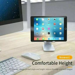 image-Cell Phone Stand Tablet Mount Fordable Desktop Holder Cradle Dock Mobile Phone Phone Holder Stand, Desktop Cell Phone Holder For IPad Tablet Desk Holder