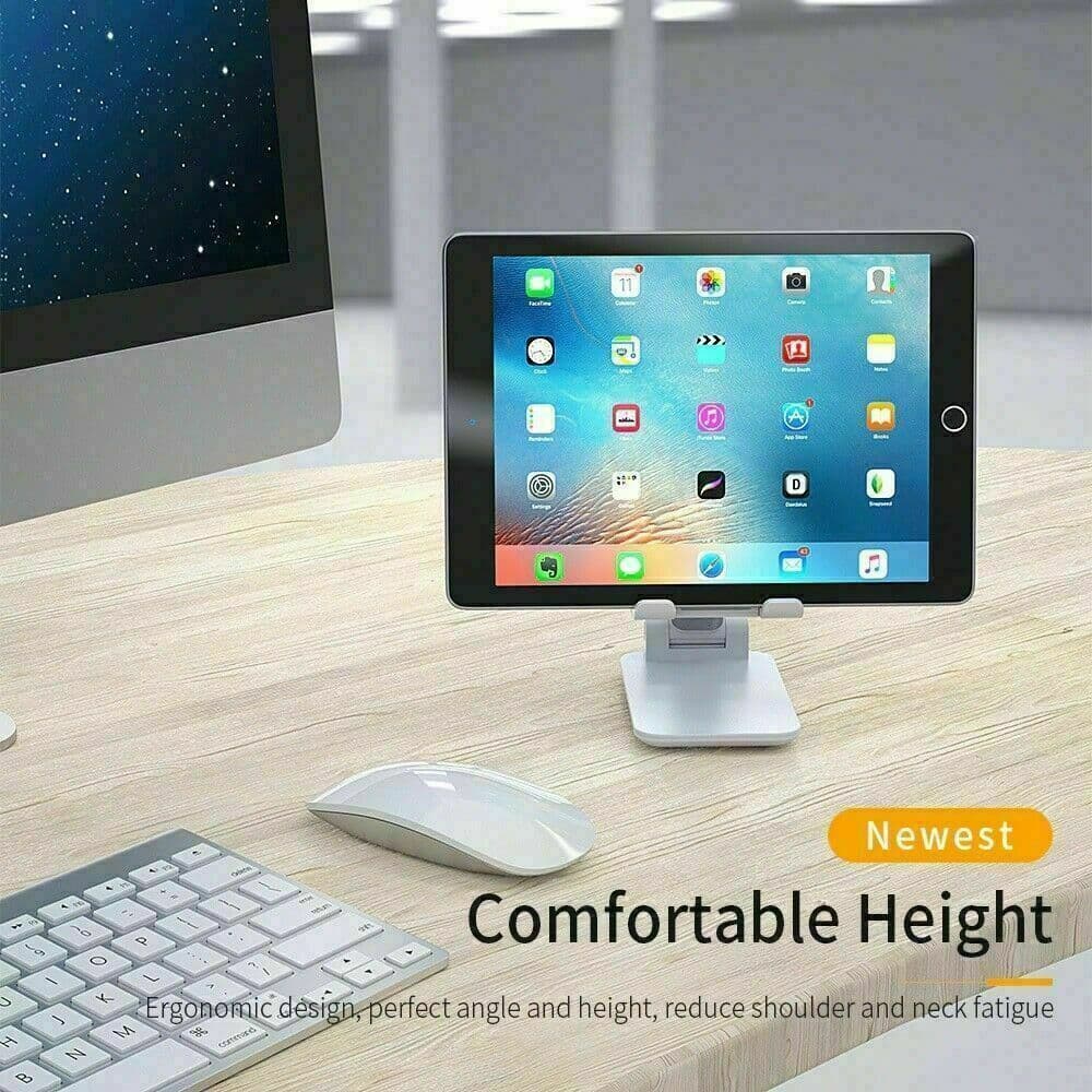 image-Cell Phone Stand Tablet Mount Fordable Desktop Holder Cradle Dock Mobile Phone Phone Holder Stand, Desktop Cell Phone Holder For IPad Tablet Desk Holder