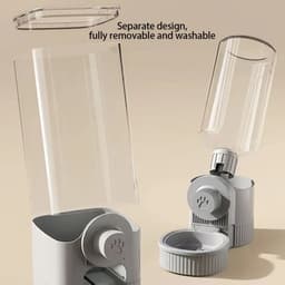 image-1.2L Automatic Pet Feeder Cage Hanging Bowl, Suitable For Small Puppy Cat Rabbit Food Container Dispenser Bowl