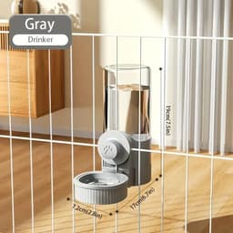 image-1.2L Automatic Pet Feeder Cage Hanging Bowl, Suitable For Small Puppy Cat Rabbit Food Container Dispenser Bowl