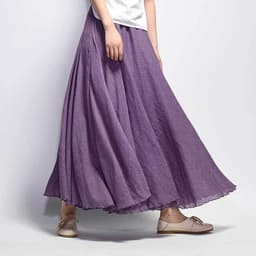 image-Cotton Linen Style Skirt, Soft And Flowing Skirt, Travel Skirt, Beach Skirt, Gift For Daughter, Pink Skirt, Custom Size