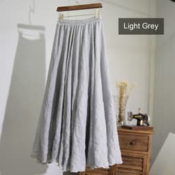 image-Cotton Linen Style Skirt, Soft And Flowing Skirt, Travel Skirt, Beach Skirt, Gift For Daughter, Pink Skirt, Custom Size