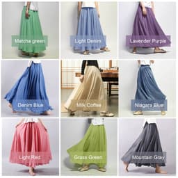 image-Cotton Linen Style Skirt, Soft And Flowing Skirt, Travel Skirt, Beach Skirt, Gift For Daughter, Pink Skirt, Custom Size