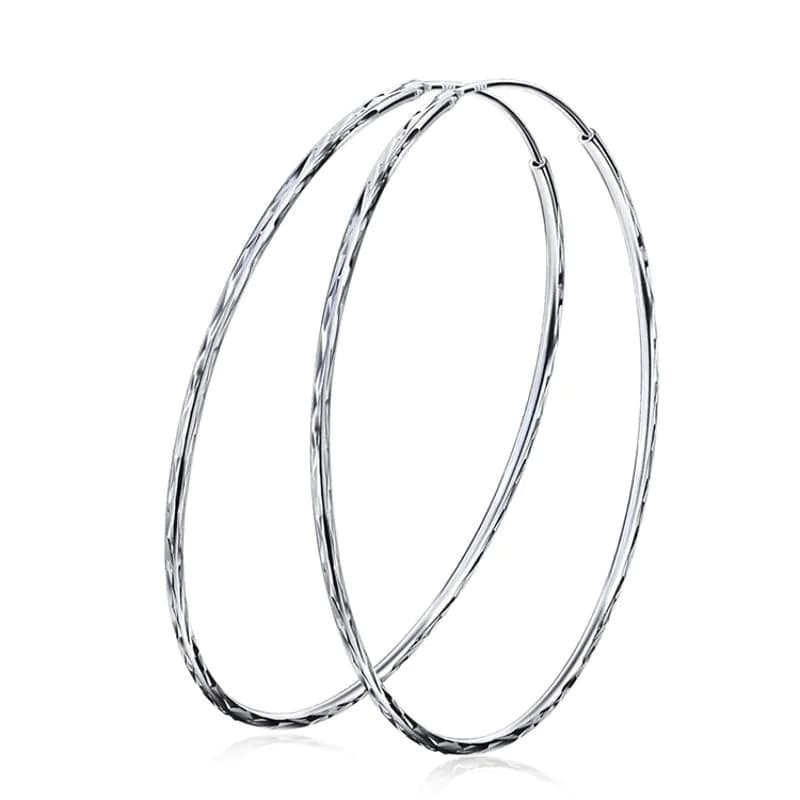 image-925 Sterling Silver Circle Endless Hoop Earrings as Gifts for Women