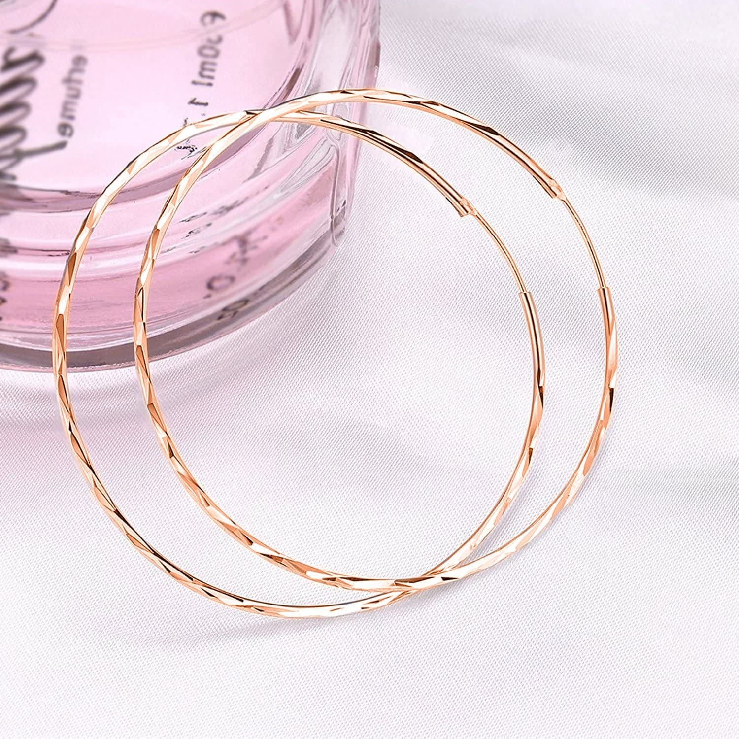 image-925 Sterling Silver Circle Endless Hoop Earrings as Gifts for Women