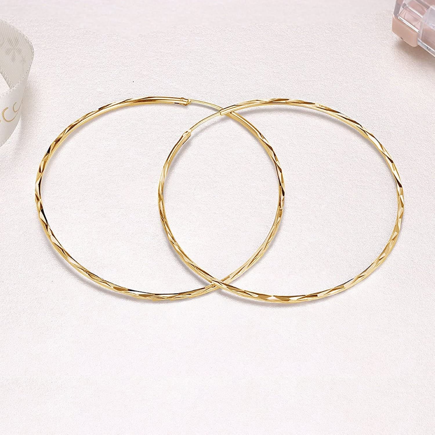 image-925 Sterling Silver Circle Endless Hoop Earrings as Gifts for Women