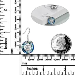 image-Frog Dangle Earrings with Crystal for Women Sterling Silver