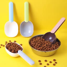 image-Pet Food Scoop With Ergonomic Bag Clip Handle For Cats Puppies And Small Dogs Measuring Scoop Dog Food Scoop, Plastic Measuring Cup Pet Food Feeding 1 Cup Spoon Long Handle With Clip For Dogs Cats