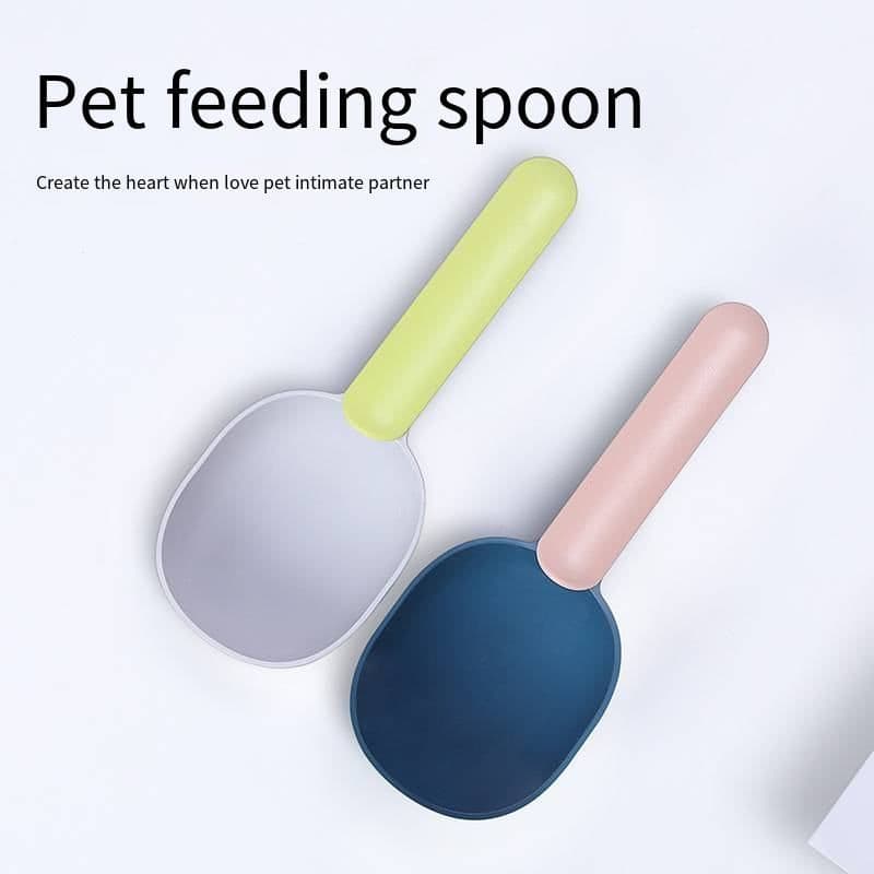 image-Pet Food Scoop With Ergonomic Bag Clip Handle For Cats Puppies And Small Dogs Measuring Scoop Dog Food Scoop, Plastic Measuring Cup Pet Food Feeding 1 Cup Spoon Long Handle With Clip For Dogs Cats