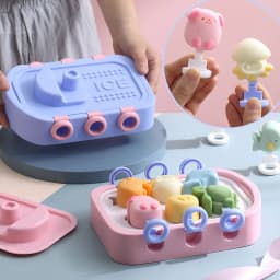 image-Silicone Ice Lattice Boat Shape DIY Children's Homemade Ice Cream Mold Ice Cream Chocolate Making Mold Removable Silicone Popsicle Molds, Cute Ice Pop Molds Reusable Cake Pop Mold Set
