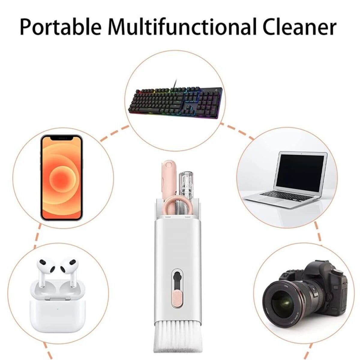 image-7 In 1 Computer Keyboard Cleaner Brush Kit Earphone Cleaning Pen For Headset Keyboard Cleaning Tools Cleaner Keycap Puller Kit