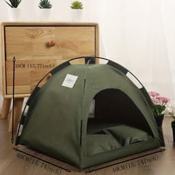 image-Cat Tent Bed With Removable Non-Slip Soft Pad, Portable Pet Tent Cave For Cats And Small Dogs Kitten Breathable Self-Cooling Pet Mat For Dogs And Cats
