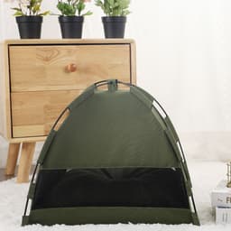 image-Cat Tent Bed With Removable Non-Slip Soft Pad, Portable Pet Tent Cave For Cats And Small Dogs Kitten Breathable Self-Cooling Pet Mat For Dogs And Cats