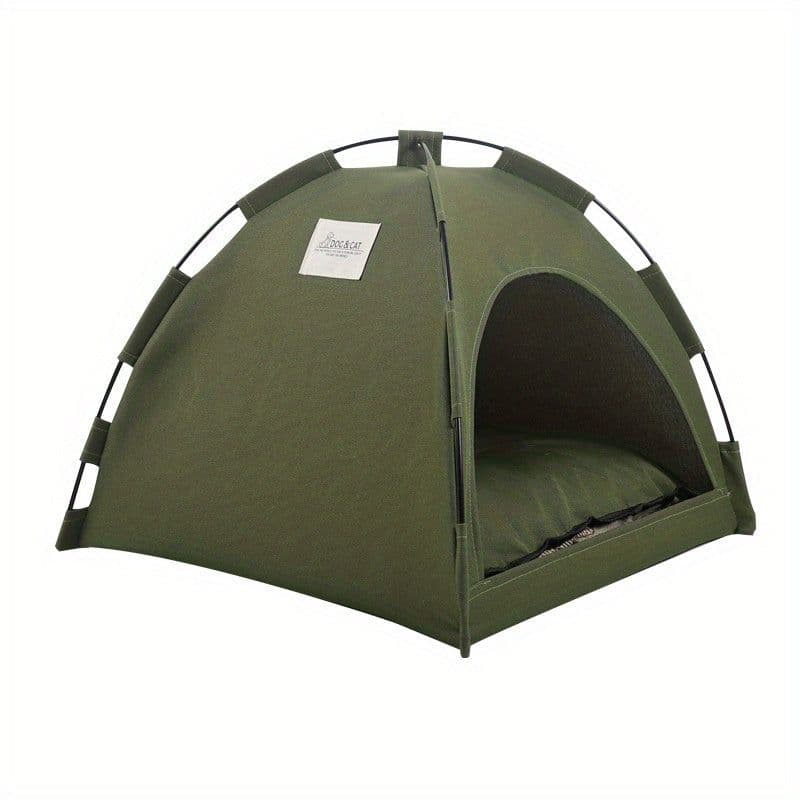 image-Cat Tent Bed With Removable Non-Slip Soft Pad, Portable Pet Tent Cave For Cats And Small Dogs Kitten Breathable Self-Cooling Pet Mat For Dogs And Cats