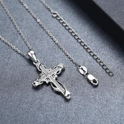 image-925 Sterling Silver for Women Cross Pendant Cross Jewelry Cross Necklace