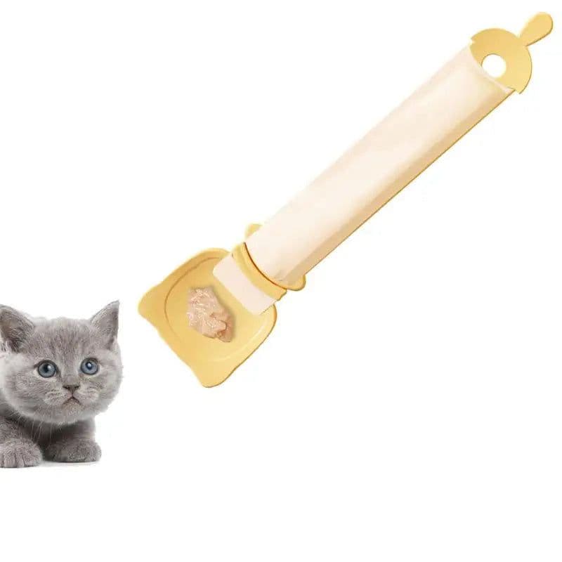 image-Cat Strip Feeder, Cat Strip Happy Spoon, Cat Wet Food Spoon Portable Cat Feeding Spoon Reuseable Cat Strip Spoon Lickable Pet Feeder Spoon Pets Cat Food Accessories, Cat Strip Squeeze Spoon