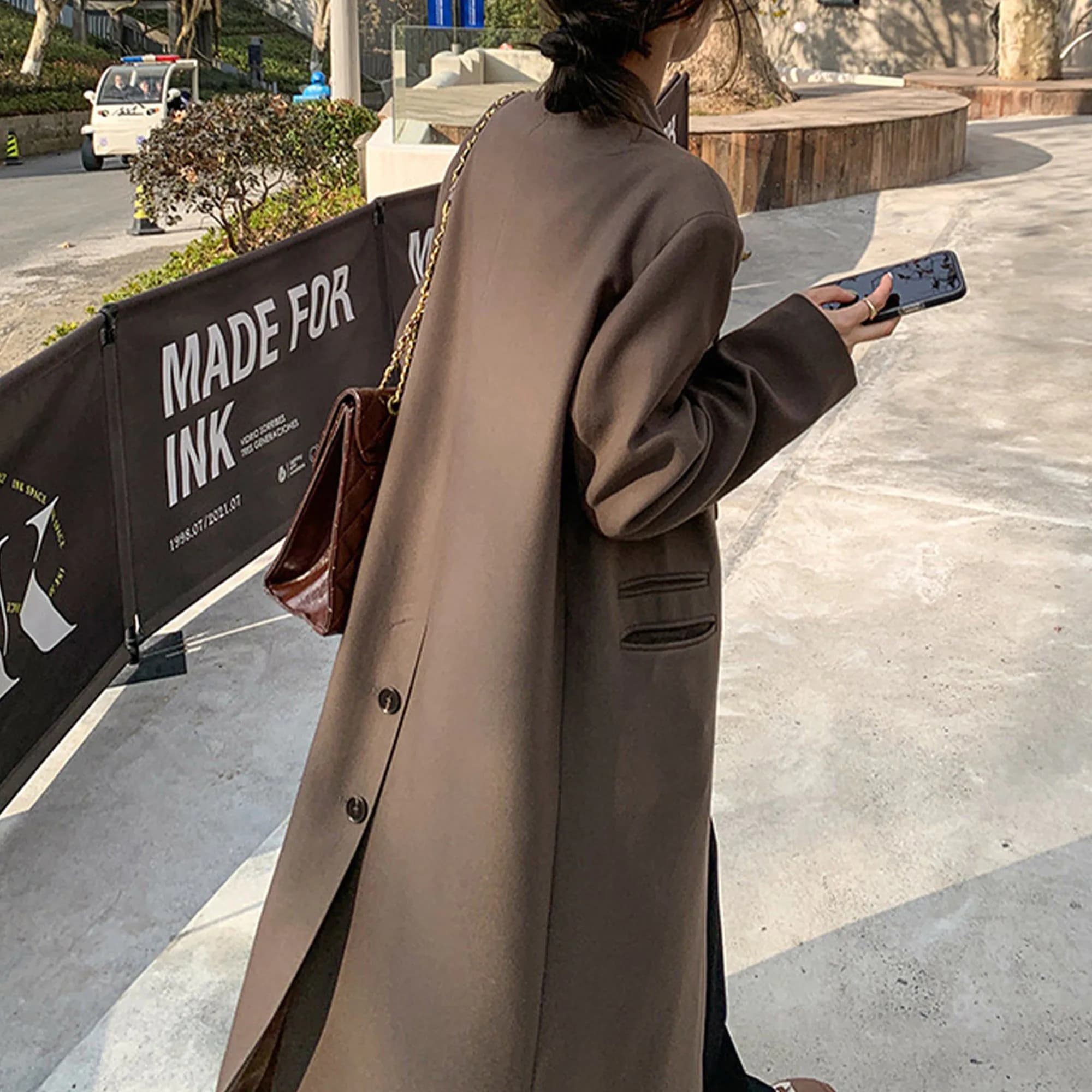 image-Womens Long Trench Coat, Classic Trench Coat, British Style Women's Coat Outerwear, Elegant Jacket For Women, Spring Clothing