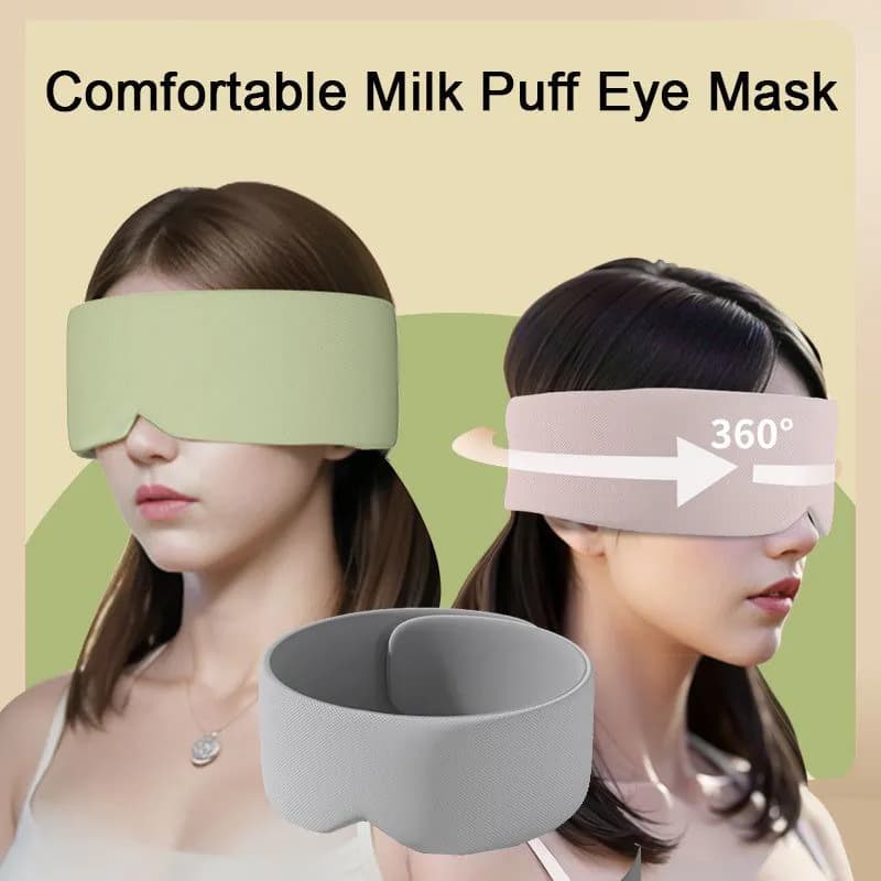 image-Silk Cotton Padded Eye Full Cover Block Light Blindfold Double Face Warm Cold Sleeping Masks For Women Soft And Comfortable Blindfold For Travelling