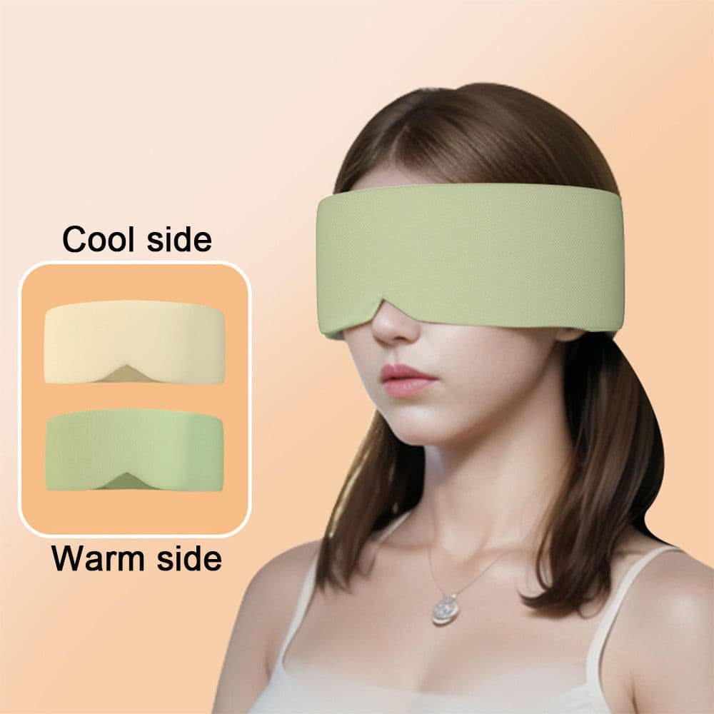 image-Silk Cotton Padded Eye Full Cover Block Light Blindfold Double Face Warm Cold Sleeping Masks For Women Soft And Comfortable Blindfold For Travelling