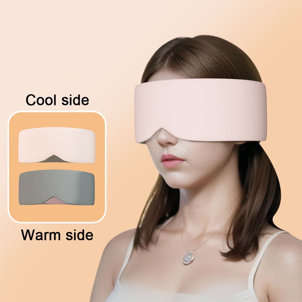 image-Silk Cotton Padded Eye Full Cover Block Light Blindfold Double Face Warm Cold Sleeping Masks For Women Soft And Comfortable Blindfold For Travelling
