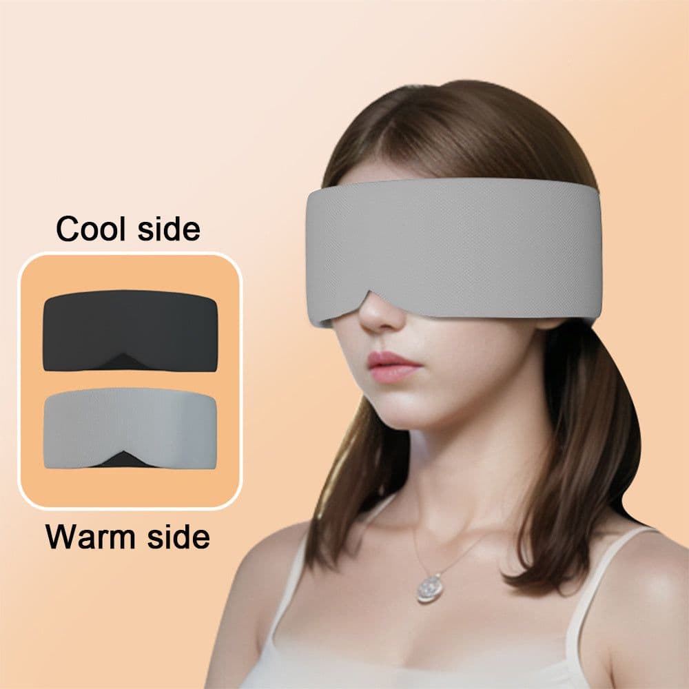 image-Silk Cotton Padded Eye Full Cover Block Light Blindfold Double Face Warm Cold Sleeping Masks For Women Soft And Comfortable Blindfold For Travelling