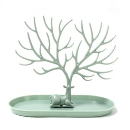 image-Deer Jewelry Display Stand Earrings Necklace Ring Jewelry Display Tray Jewelr Crystal Handle Antlers Jewelry Display Stand With Storage Drawer And Tray, Tree Tower Rack Hanging Organizer