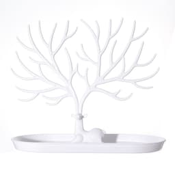 image-Deer Jewelry Display Stand Earrings Necklace Ring Jewelry Display Tray Jewelr Crystal Handle Antlers Jewelry Display Stand With Storage Drawer And Tray, Tree Tower Rack Hanging Organizer
