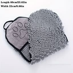 image-Absorbent Dog Towel, Microfiber Quick Drying Towel Machine Washable With Hand Pockets Pet Towel For Medium Large Dog Super Absorbent Pet Towel Quickly Dry Your Dog Or Cat After Bath Time