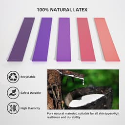 image-Resistance Loop Exercise Bands, Resistance Bands Exercise Bands For Home Fitness, Stretching, Strength Training, Physical Therapy,Elastic Workout Bands For Women Men Kids, Set Of 5