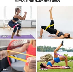 image-Resistance Loop Exercise Bands, Resistance Bands Exercise Bands For Home Fitness, Stretching, Strength Training, Physical Therapy,Elastic Workout Bands For Women Men Kids, Set Of 5