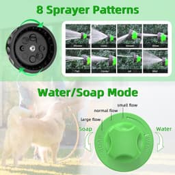 image-Pet Dog Wash Outdoor, High-Pressure Pet Shower Sprayer Dog Shower Brush And Pet Grooming Comb For Watering Flowers, Car Washing, Pet Bathing