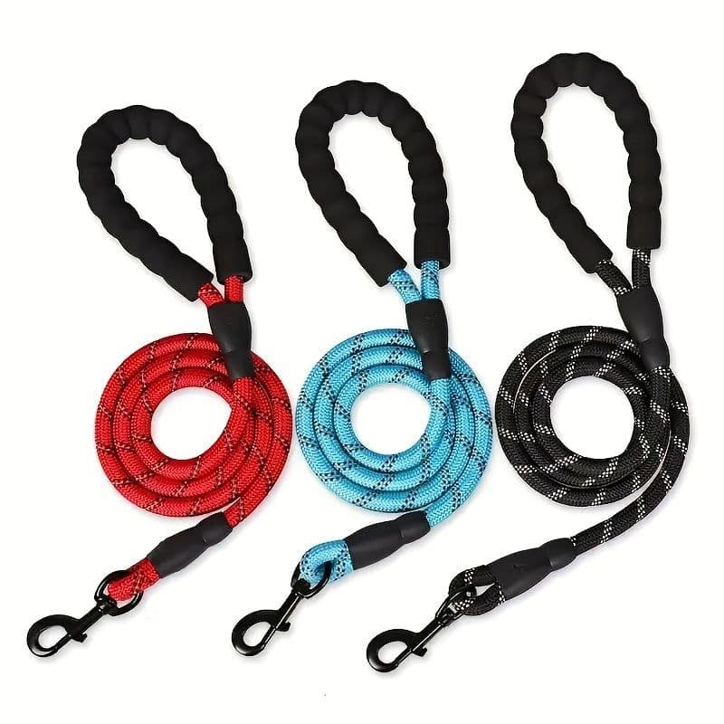 image-Dogs Leash Running Elasticity Hand Freely Pet Products Dogs Harness Collar Jogging Lead And Adjustable Waist Rope Puppy Leash Lead Training Padded Handle Reflective