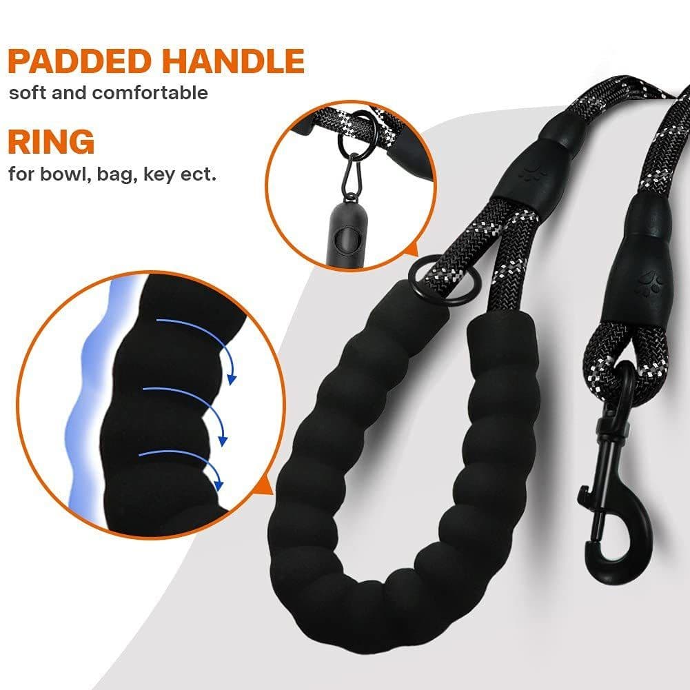 image-Dogs Leash Running Elasticity Hand Freely Pet Products Dogs Harness Collar Jogging Lead And Adjustable Waist Rope Puppy Leash Lead Training Padded Handle Reflective