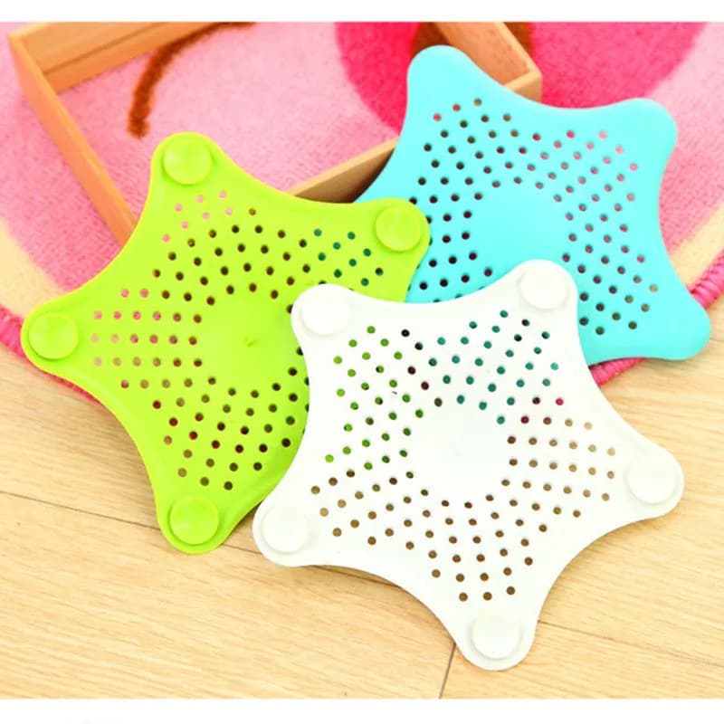 image-3PCS Silicone Starfish-shaped Sink Drain Filter Bathtub Hair Catcher Stopper Drain Hole Filter Strainer For Bathroom Kitchen Toilet