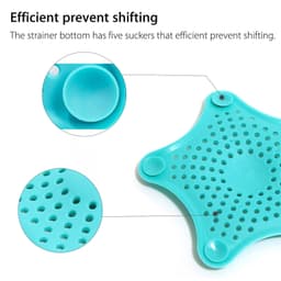 image-3PCS Silicone Starfish-shaped Sink Drain Filter Bathtub Hair Catcher Stopper Drain Hole Filter Strainer For Bathroom Kitchen Toilet