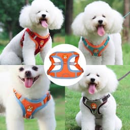 image-New Dog Leash And Harness Set Pet Dog Harness And Leash Set Adjustable Puppy Cat Harness Vest Reflective Walking No Pull Lead Leash For Small Dogs Chihuahua